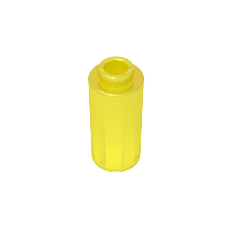71075 Round Brick Brick Round 1x1x1 2/3 50 Pieces GDS-1574 Compatible with Lego Building Blocks Color:Trans Yellow 44 โ image 1