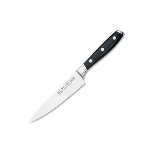 3 Claveles   Cuchillo Cocinero Forjado, Pulido Mate, Acero Inoxidable, línea Toledo   (13cm   5