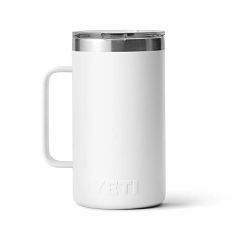 Image of YETI Rambler 24 oz Mug, Vacuum Insulated, Stainless Steel with MagSlider Lid, White