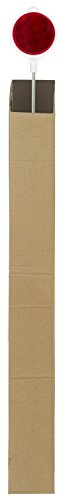 Image of Blazer International 376RDM-24 36 inch Red Reflective Driveway Markers - 24-Pack Two-Way Round Reflectors with Galvanized Steel Posts for Safety Marking