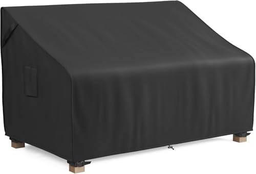 Image of MR.COVER 2-Seater Patio Loveseat Cover, Patio Furniture Covers Waterproof, Heavy Duty Outdoor Couch Sofa Covers with Air Vent and Handles, No Fading and No Tears, Fits up to 62 inchW x 42 inchD x 35 inchH, Black