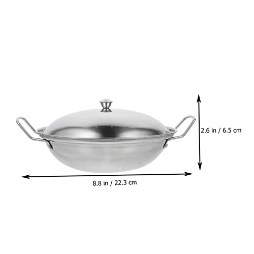 Set de wok acero inoxidable con tapa y sartén antiadherente miniatura 2