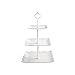 Stojak Cupcake 3-poziomy plastikowe stojak na deser talerze białe ciasto stojak serwujący stojak na imprezę do herbaty, ślubu i urodzin Tace Catering. (Color : White)