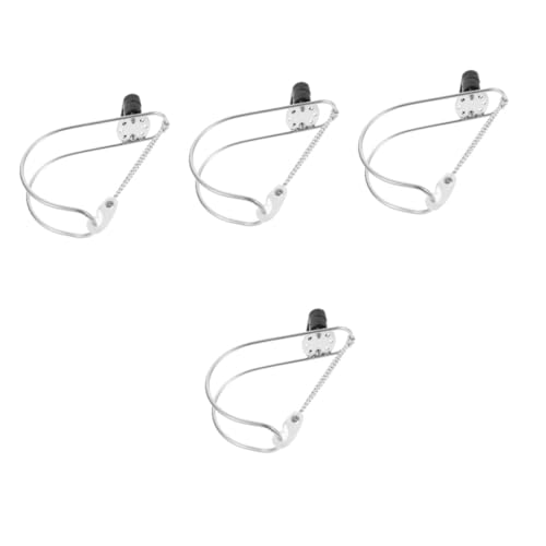 ibasenice 4 Piezas Soporte de de Vida Flotante Piscina sostenedor de la de Vida Herradura Llave Soporte de aro Salvavidas Marino de Suministro Acero Inoxidable Silver