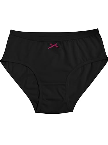 Image of DChica Cotton Panties for Women, Comfortable Mid Waist Hipster Panty with Stretchable Waistband Full Coverage Breathable Underwear /Briefs for Ladies
