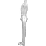 Mannequin gonflable homme : fabrication soignée, structure raisonnable du corps masculin complet, taille appropriée, ne prenant pas trop de place, mannequin masculin complet avec support