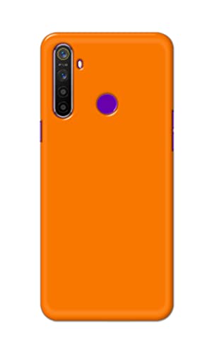 Image of Plain Orange Hard Back Case Cover for Realme 5 / Realme 5s / Realme 5i / Realme Narzo 10 Back Cover -(J5) VNS2229