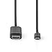 Produktbild Nedis USB-C Adapter - USB 3.2 Gen 1 - USB-C Stecker - HDMI Stecker - 4K@60Hz - 1.00 m - Rund - Vernickelt - PVC - Schwarz - Label