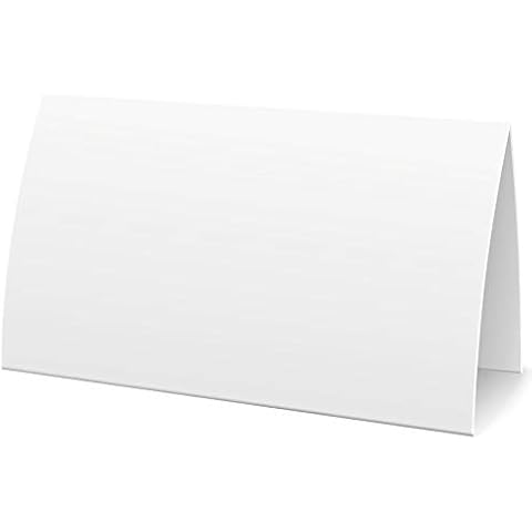 Extra Large Printable Name Badges Place Cards White Blank Pack of 100 Place Cards Neutral 11.5 x 5.5 cm I Table Cards Folding Cards Name Cards Place Cards Cover