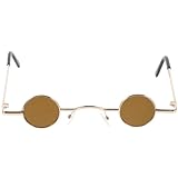 Lunettes de fête : fabriquées en polycarbonate et en métal, durables, exquises et confortables à porter, lunettes de soleil circulaires vintage.