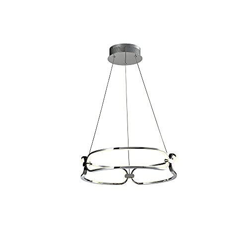 Colette, Lampada A Sospensione A Led Per Camera Da Letto, Cromata - 4