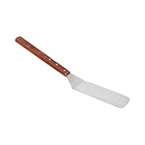 TrueCraftware- 8' x 3' Stainless Steel Solid Turner with 21' Long Wooden Handle - Scraper Spatula Hamburger Pancake Flipper Great for BBQ Grill and Flat Top Griddle Commercial Grade