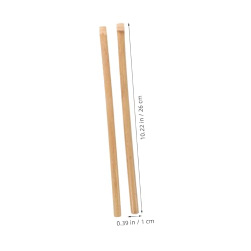 Baquetas profesionales TOYANDONA, 1 par, madera de bambú, color beige, tamaño 26 x 1 x 1 cm, para batería y percusión miniatura 2