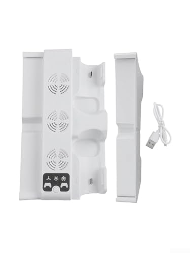 Refroidisseur PS5 Slim Pro horizontal avec ventilateur réglable et double dock - 4