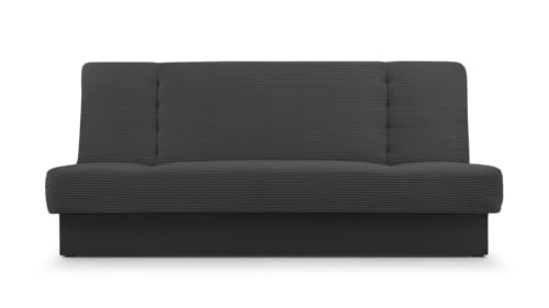E-MEUBLES Canapé Convertible 3 Places avec Coffre – Clic-Clac avec Rangement | Banquette Lit BZ 2 Places – Sofa Bed en Tissu -192x92x85cm - Cyprus New -...