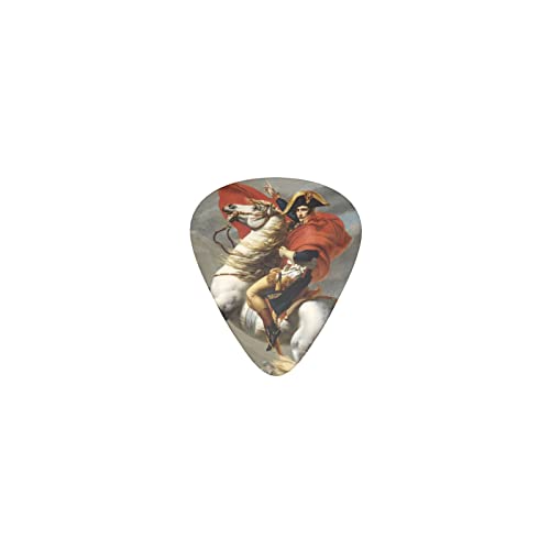 ジャック=ルイ・ダヴィッド 「サン・ベルナール峠を越えるナポレオン・ボナパルト」 デザインギターピック guitar pick ティアドロップ型 エレキギター/アコースティックギター/クラシックギター/ベース等の練習に最適な12枚セット