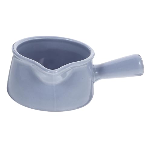 Mikinona Buttercream Creami Syrup Water Pitcher Water Jug Coffee Small Gravy Boat Mini Pitcher Multi-use Milk Pitcher Ceramic Cup Pitcher for Sauce Ceramic Pitcher Cream Jug Grey Ceramics