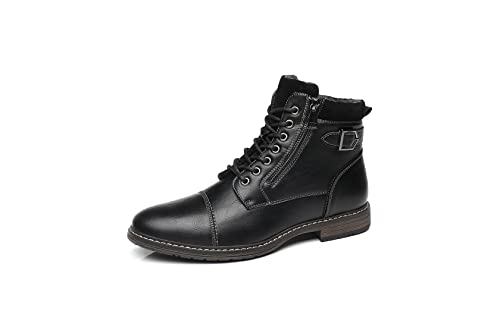 Image of IVACHY Mens Smart Business Work Office Ankle Boots Zip Lace-up Dress Shoes