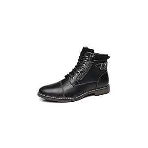 IVACHY Mens Smart Business Work Office Ankle Boots Zip Lace-up Dress Shoes