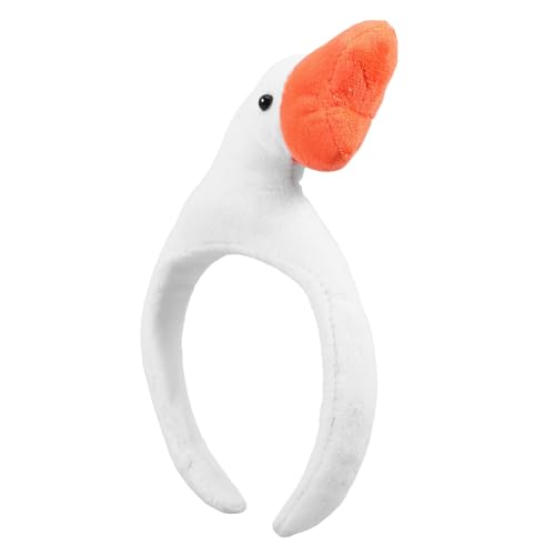 Amosfun Diadema para Mujer de Dibujos Animados Pato de Color Claro, Accesorio para Disfraces y Fiestas, Banda Cabello Ajustable, Diseño Divertido para Cosplay y Festivales