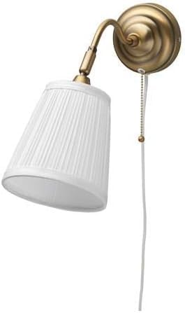 IKEA ÅRSTID Wall Lamp, Brass/White, 30 cm, Pull Chain Switch-image-12