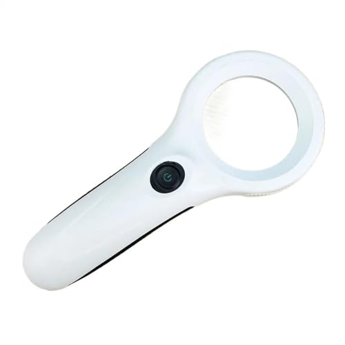 ラボ用顕微鏡アクセサリー 4x 60mm ハンドヘルド宝石商拡大鏡通貨検出虫眼鏡 LED UV ライト付き光学ガラスルーペ