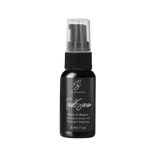 Facial Serum - Hyaluronic Acid, Collagen, Nano Silver, Acne, Wrinkles - 1oz