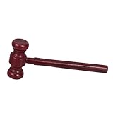 DEARMAMY Martillo de Juez de Madera Natural para Juguete Educativo de Herramienta de Rol para y Sala de Justicia Seguro y Cómodo para Escuela y Hogar