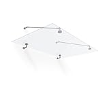 Palram Canopia by Vordach für Haustür Taurus 1500 Pultvordach 150 x 90 cm Silber Sonnenschutz Haustürvordach inkl. Regenrinne