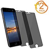 [2-Pack] Loopilops iPhone 8 Plus Tempered Glass Privacy Screen Protector [No Bubbles][9H Hardness] Compatible with Apple iPhone 8 Plus and iPhone 7 Plus and iPhone 6 Plus Privacy