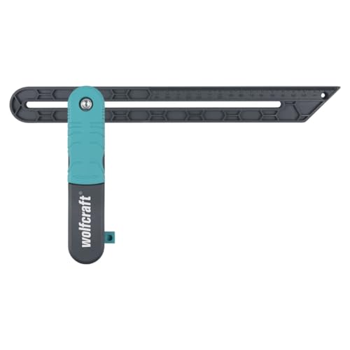 wolfcraft, Winkelschmiege mit Feststellfunktion, 6958000, integriertes Streichmaß, Winkel bei Innen- & Außenecken, & Wandverläufen abgreifen & übertragen, ideal zum Bodenverlegen & Möbelbau