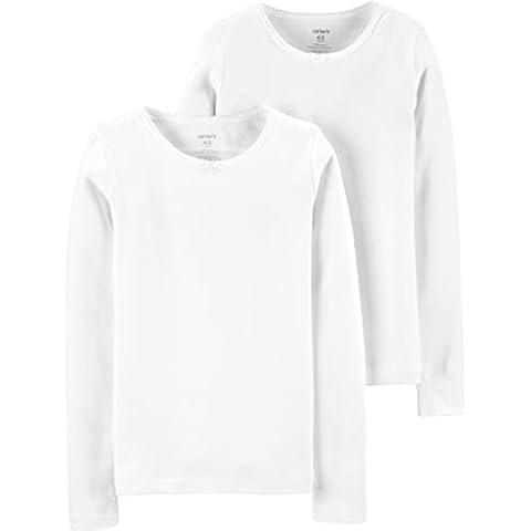 Carter's Girls' Cotton Long Sleeve Undershirts Cover