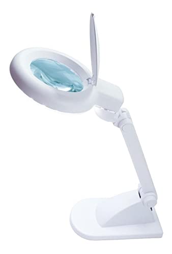 Solver LUPA DE BANCADA ILUMINAÇÃO LED 3X+12X BIVOLT HL200, BRANCO