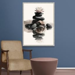 Toile Zen nénuphar grand format pour masquer un mur vide - 3