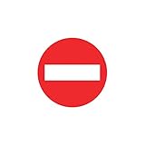 EberSign | Vinilo Adhesivo para Suelo «Prohibido», Señal para suelo 30cm