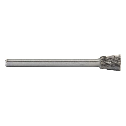 Image of Drill America SN-42 Carbide Burr /Rotary File Inverted Cone Double Cut for Die Grinder 1 /8 inch Dia. x 3 /16 inch Cut Length with 1 /8 inch Shank and 1-1 /2 inch Overall Length, DUL Series