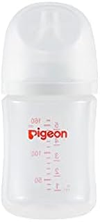 Pigeon PP Nursing Bottle Wide Neck, Streamlined Body, Natural Feel, Easy to Clean, 5.4 Oz