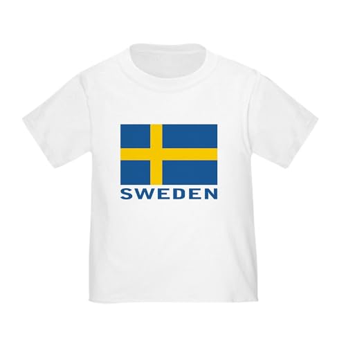 CafePress Swedish Flag Toddler T Shirt Cute Toddler Graphic Tee, 100% Cotton