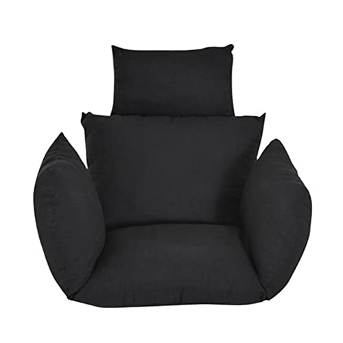 DKIEI Hängesessel Kissen, Auflagen Polster für Rattan Hängesschaukel Schwarz Hängekorb Kissen für Schaukel Korb, Sitzkissen für Hängesessel Outdoor