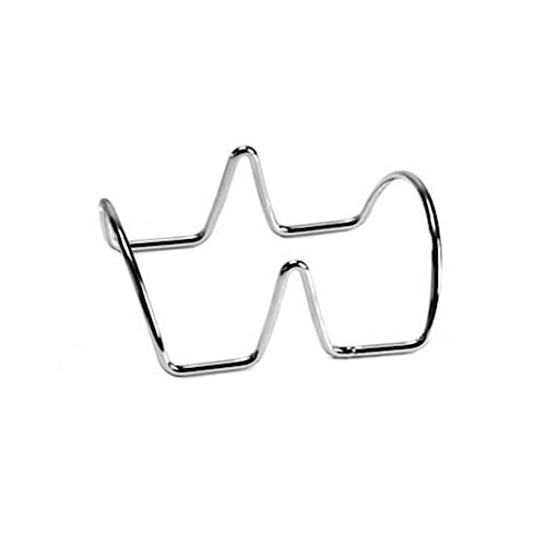 PRETYZOOM Taco Rack Holder Stand Double Taco Holders Mexican Tortilla Rack Stainless Steel Restaurant Style