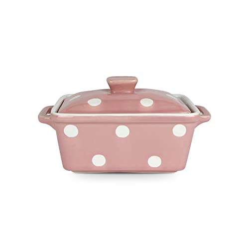 Nada Home Burriera in Ceramica Isabelle Rose in Pois pirofila portaburro teglia Forno 5032