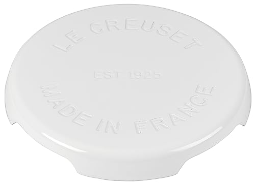 Le Creuset Salvamanteles de Hierro Fundido esmaltado, 8.8 Pulgadas, Color Blanco