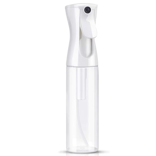 YAMYONE 霧吹き ミストスプレーボトル アルコール対応 300ml 連続噴射 極細噴霧 観葉植物用 園芸用 アイロン 美容室用 清掃用 家用 ペット用 おしゃれ 透明