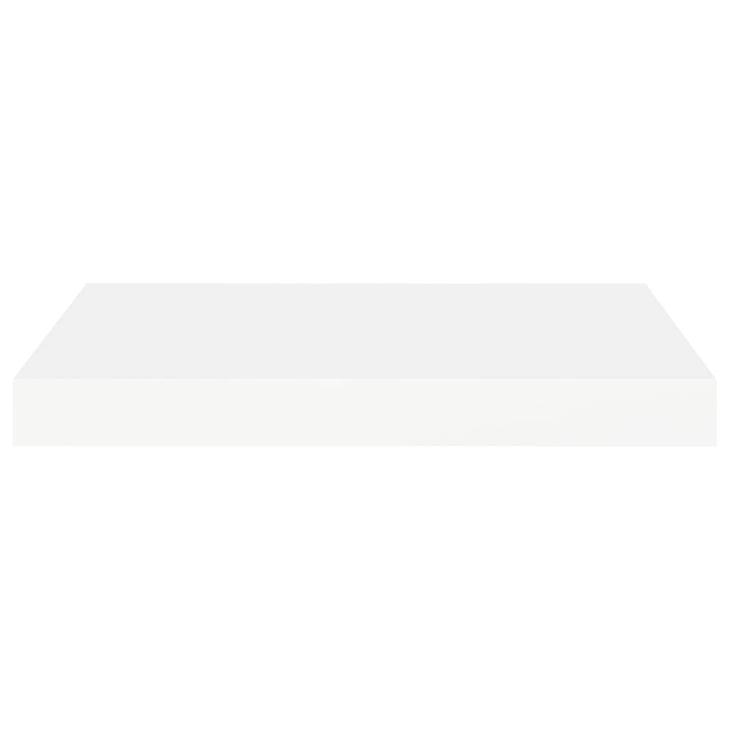 Zestaw 2 półek wiszących, białe, 40 x 23 x 3,8 cm, płyta MDF o strukturze plastra miodu z metalową ramą, niewidoczny system mocowania książek i artykułów dekoracyjnych, stabilna półka ścienna