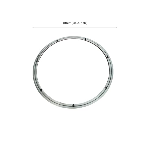 Dining Table Turntable Base Stainless Steel Bearing Marble Hot Pot Tempered Glass Round Tabletop Turntable Rotating Track(80cm)