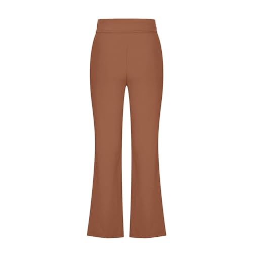 Pantalon évasé taille haute extensible pour silhouette élancée - 5