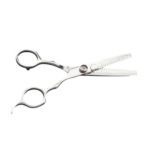 VICASKY Forbici da parrucchiere con denti doppi forbici professionali per acconciature precise per parrucchieri per famiglie e animali domestici, antiruggine e portatile