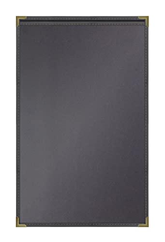 Goodsmart Pajco Style Menu Cover, Single Stitched Edge, Crystal Clear Vinyl, 10 Pack (Black, 1 View - 8.5  x 14 )