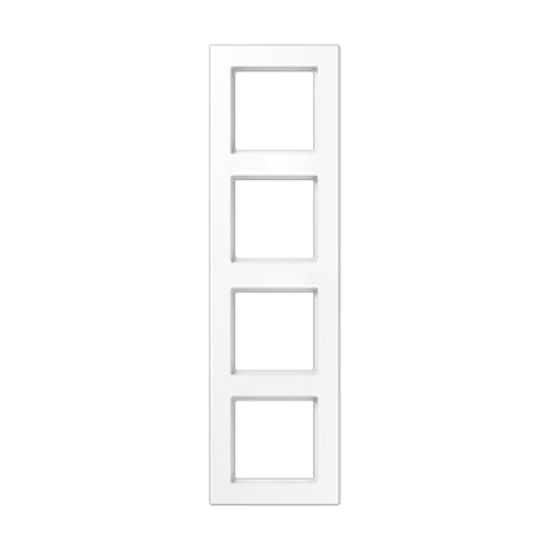 Jung Rahmen 4fach Series A Creation Alpine AC 584 WW - Pack of 1, Alpinweiß, 84 mm x 297 mm