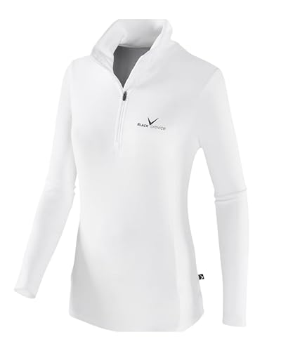 Black Crevice Damen Fleece Skirolli, weiß/schwarz, 42